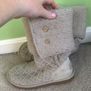 UGG Women's Lattice Cardy  Boot in Cream